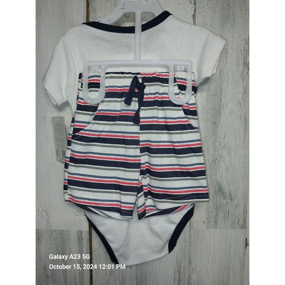 Hudson Baby Boy's 3-6 Months 3 Piece Set Shoes/Shorts/One piece
